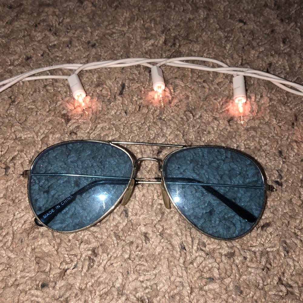See through light blue sun glasses !